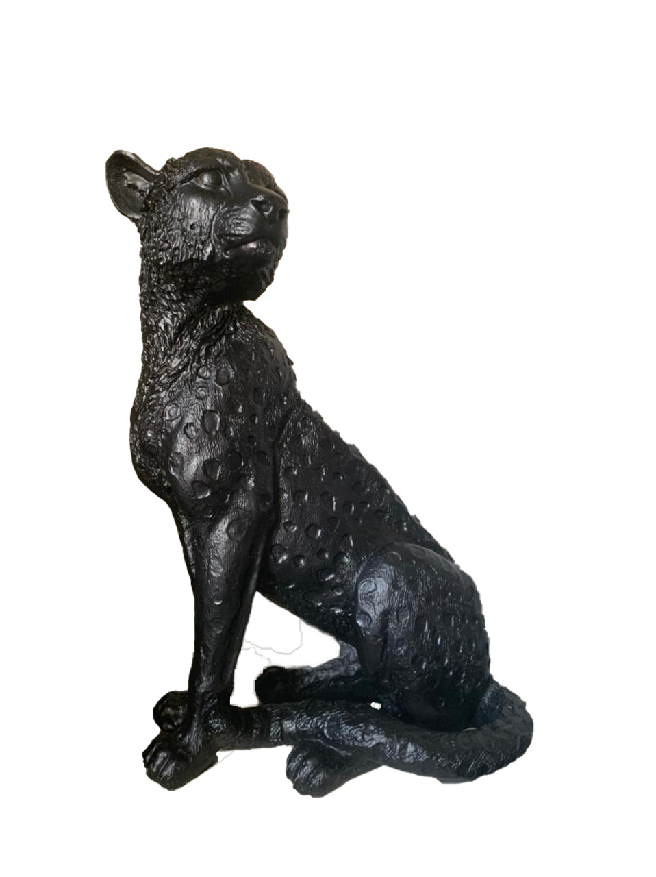 "Exquisite Leopard Sculpture: Grace, Strength, and Nature's Beauty in Decor."