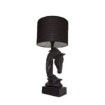 Royal Black Stallion Lamp