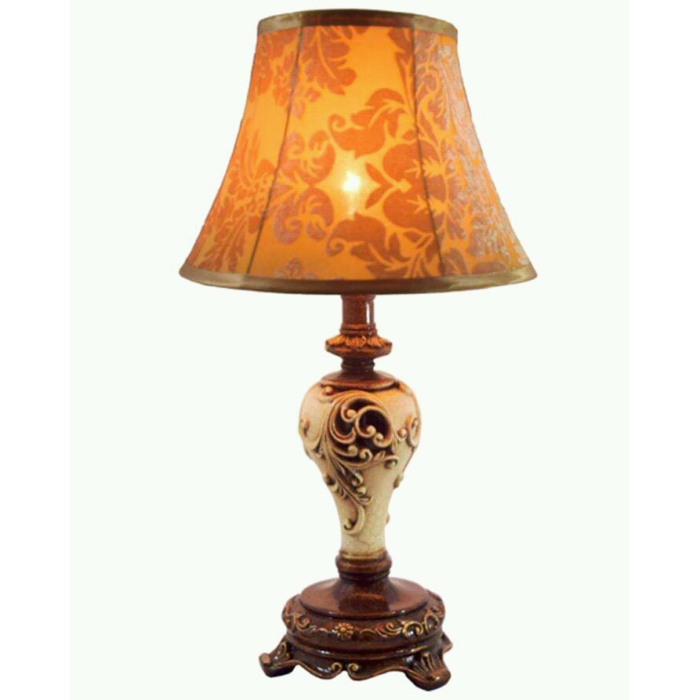 An elegant Executive Table Lamp with an antique brass base and a textured linen shade, perfect for enhancing interior decor in Pakistan.